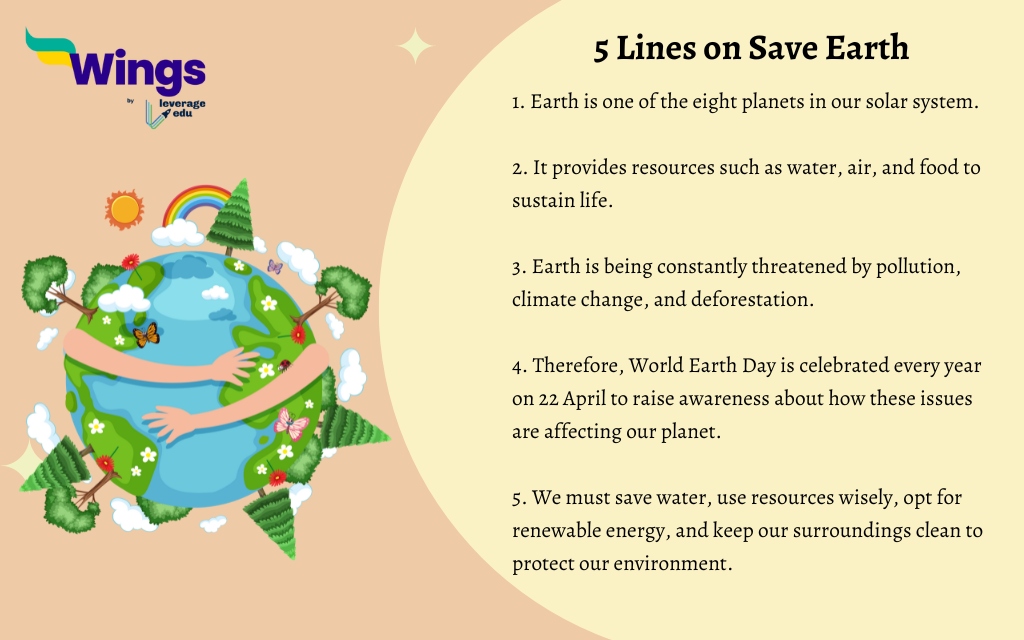 5 And 10 Lines On Save Earth