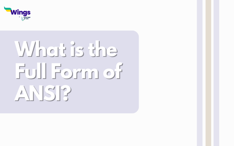 What is the ANSI Full Form?