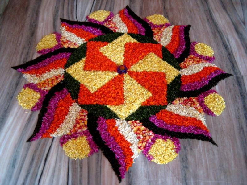 Flower rangoli