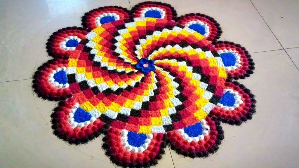 Geometric pattern rangoli design