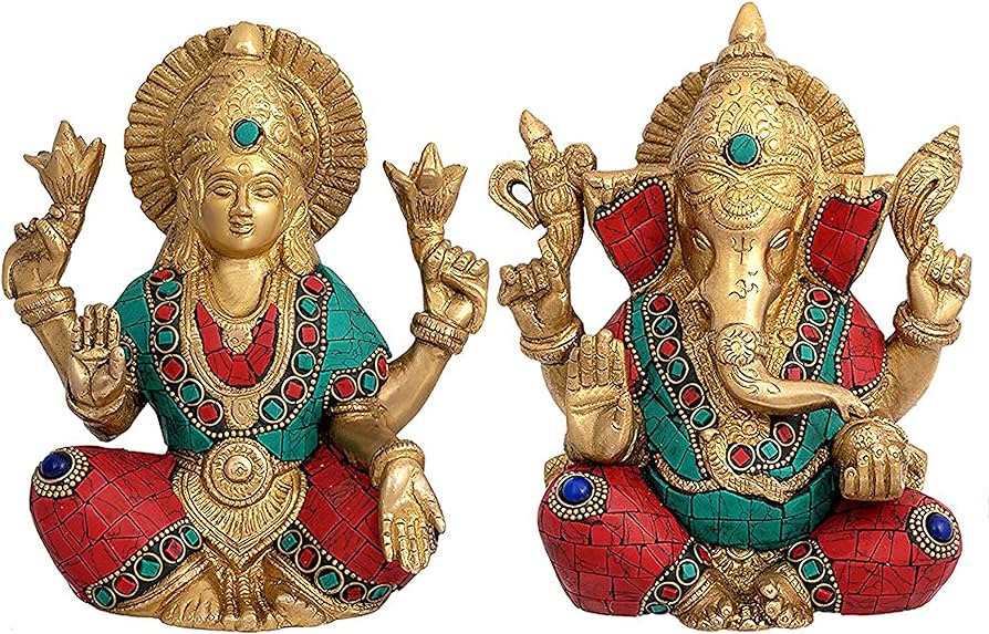 Lakshmi and Ganesha