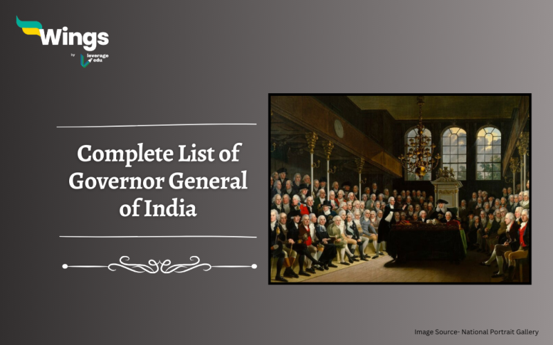 Complete List of Governor General of India