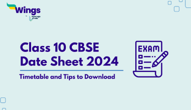 Class 10 CBSE Date Sheet 2024