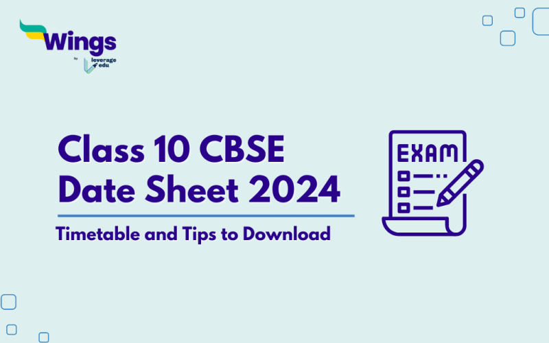 Class 10 CBSE Date Sheet 2024