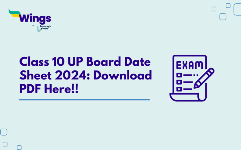 Class 10 UP Board Date Sheet 2024