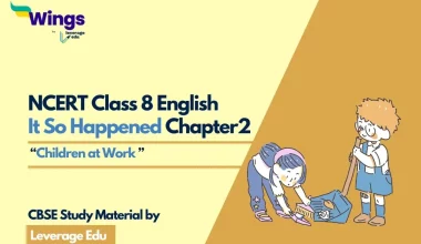 NCERT Class 8 English It So Happened Chapter 3: Children at Work
