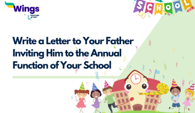 Write a Letter to Your Father Inviting Him to the Annual Function of Your School