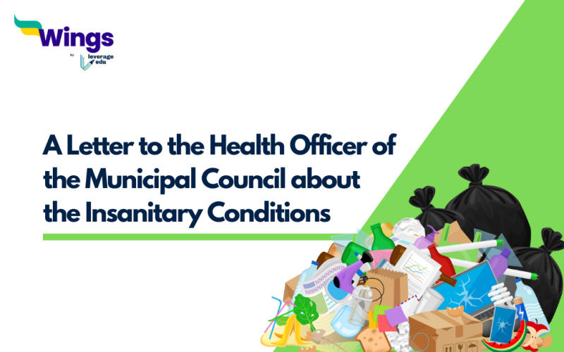 A Letter to the Health Officer of the Municipal Council about the Insanitary Conditions