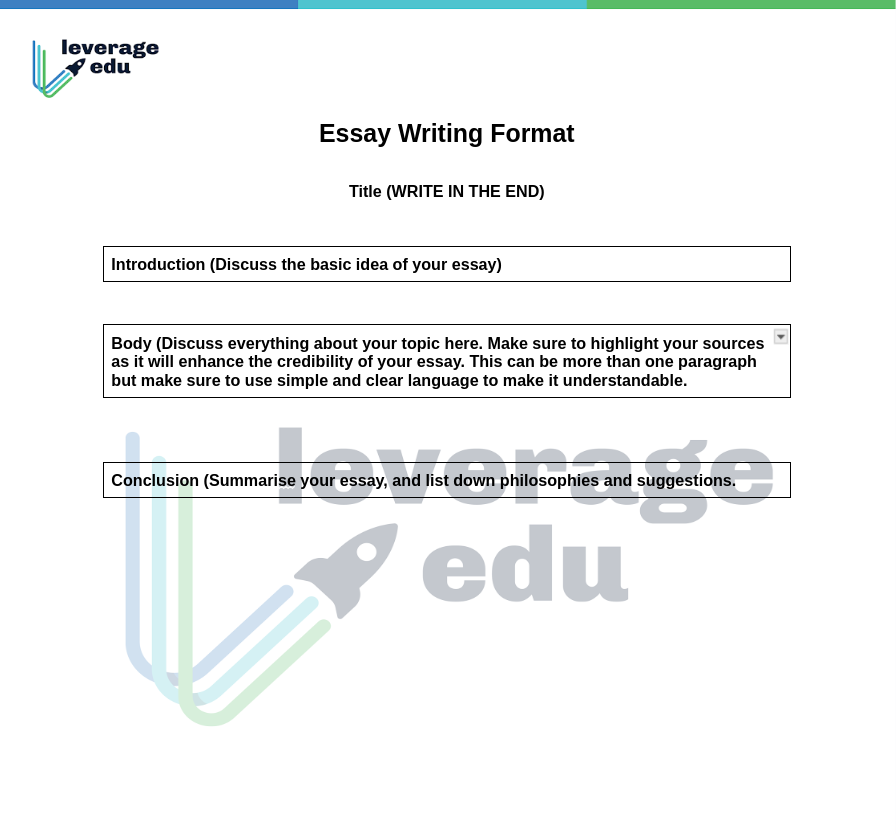 Essay Writing Format