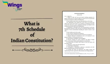 What is 7th Schedule of Indian Constitution; Picture of 7th Schedule Article 246