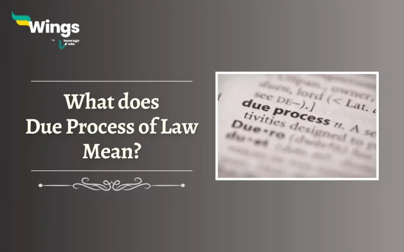 What does Due Process of Law Mean