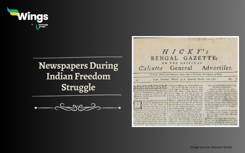 newspapers during the Indian freedom struggle