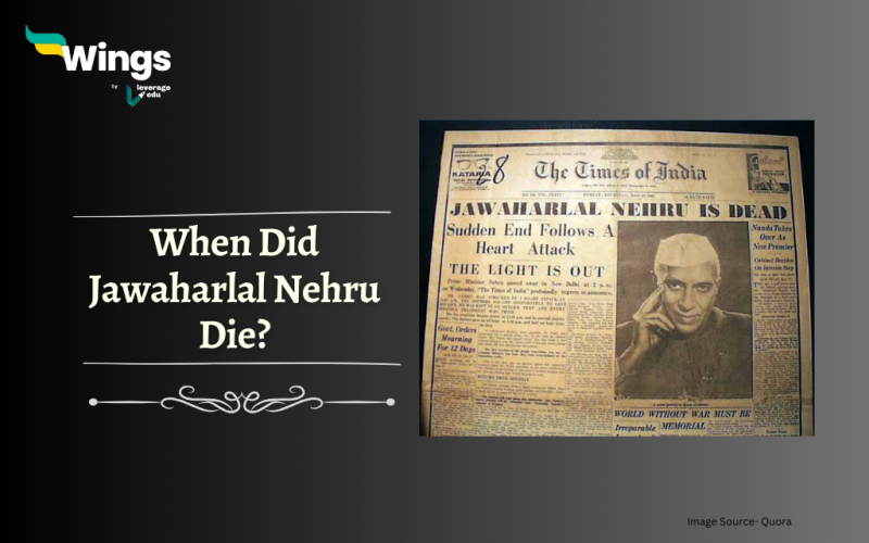 Death of Jawaharlal Nehru