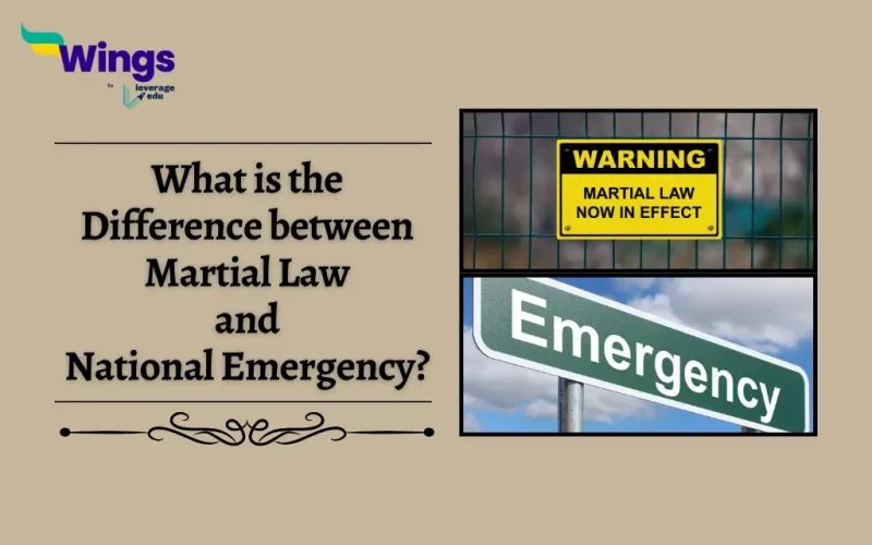 Difference between Martial Law and National Emergency