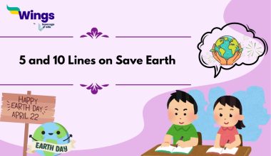 5 and 10 Lines on Save Earth