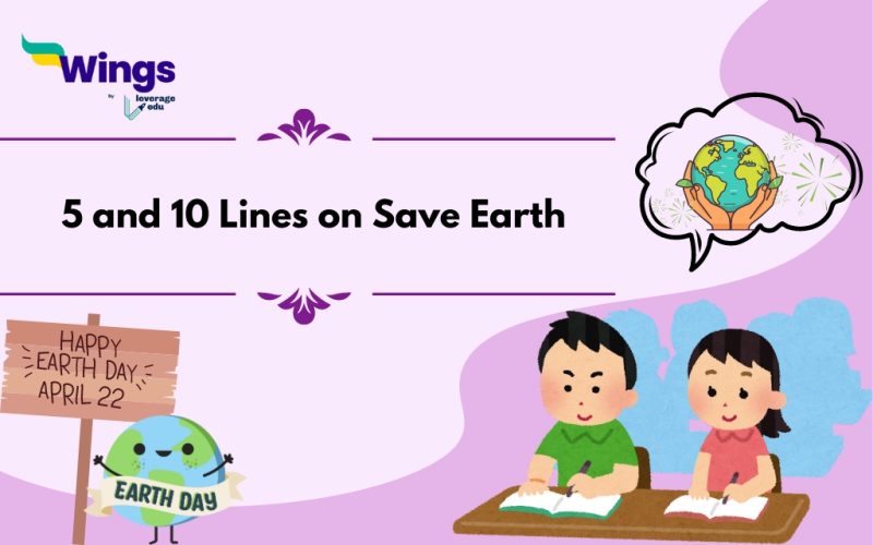 5 and 10 Lines on Save Earth