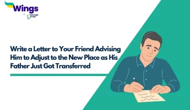 Write a Letter to Your Friend Advising Him to Adjust to the New Place as His Father Just Got Transferred