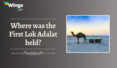 Where was the First Lok Adalat held