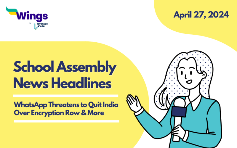 April 27 School Assembly News Headlines
