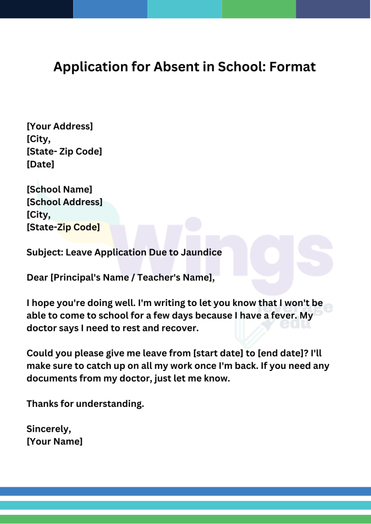 Application for Absent in School