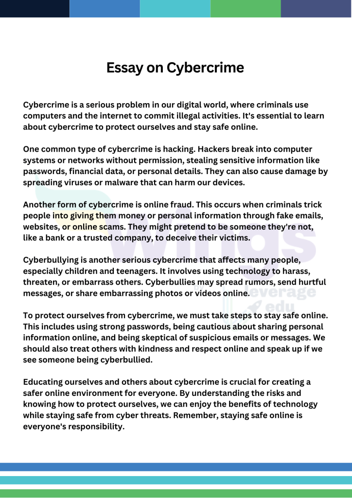 Essay on Cybercrime