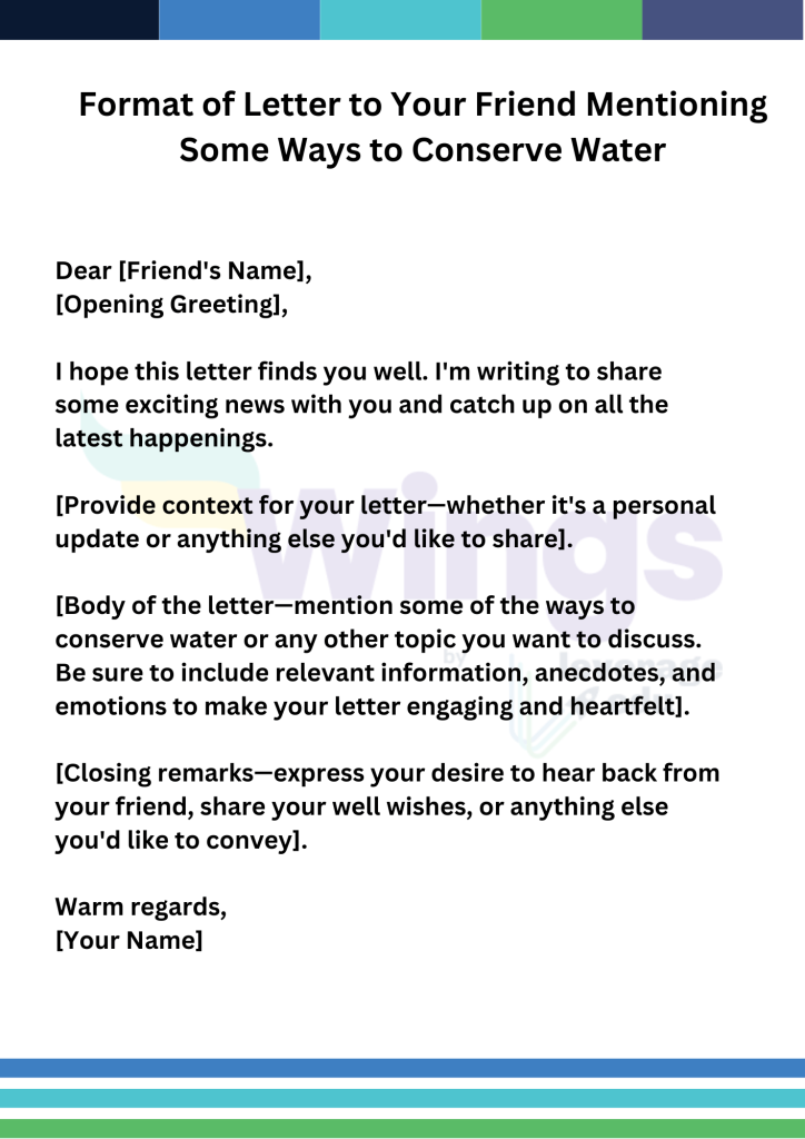 Letter to Your Friend Format