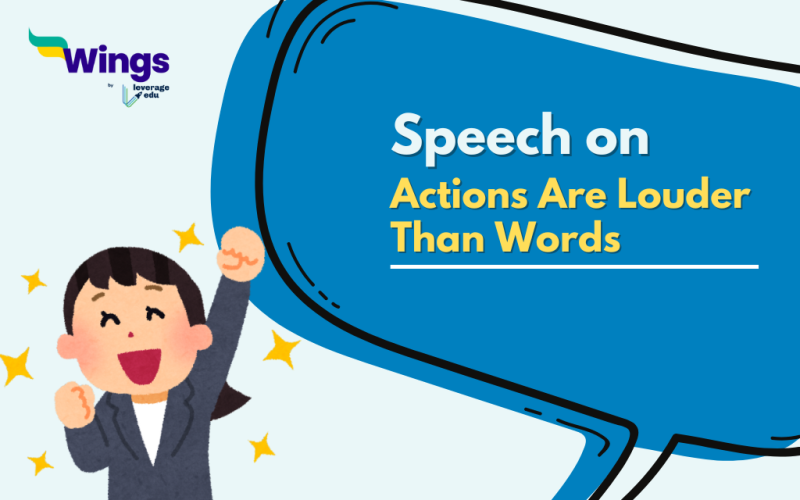 speech on actions are louder than words
