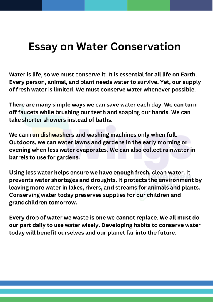 a short essay on water