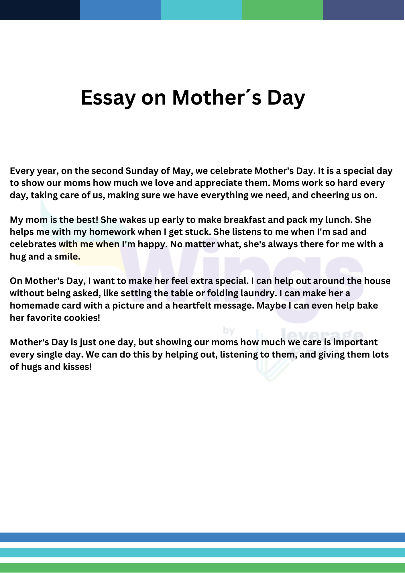 Essay on Mother’s Day 100, 200 and 500 Words Leverage Edu