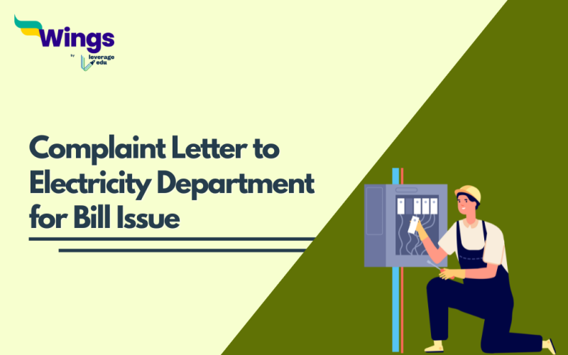 Complaint Letter to Electricity Department for Bill Issue:
