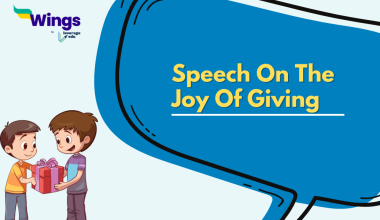 Speech On The Joy Of Giving