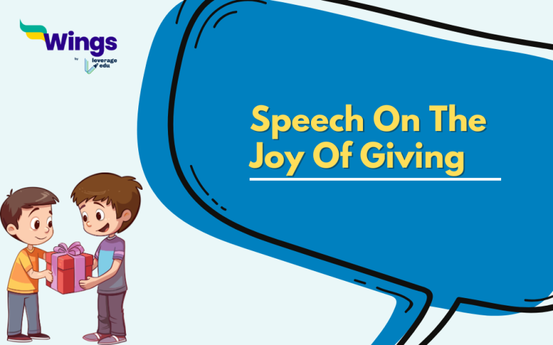 Speech On The Joy Of Giving