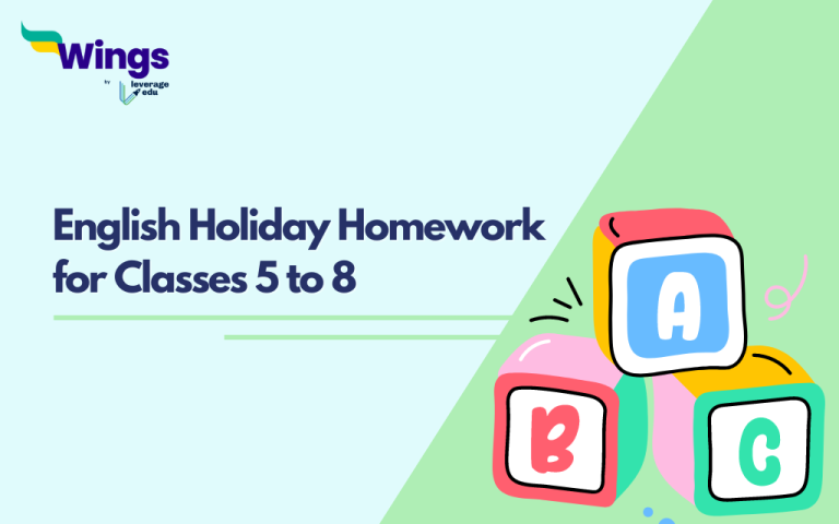 creative holiday homework for class 5 english