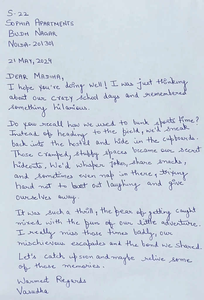 Letter to Your Friend Narrating Some Interesting Incident in Which You Were Involved