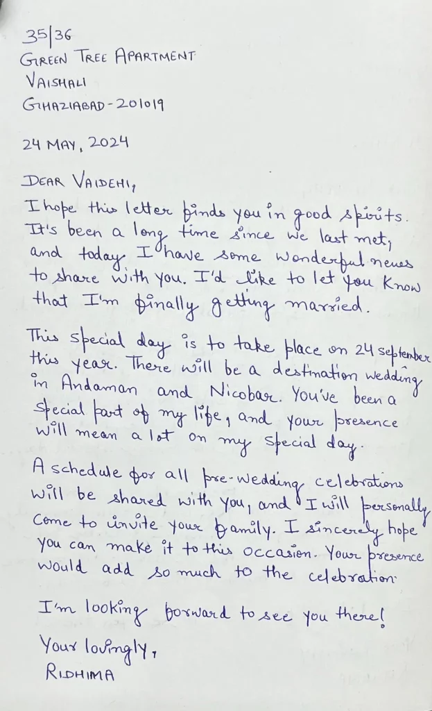 Marriage Invitation Letter