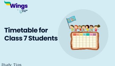 Timetable for Class 7 Students