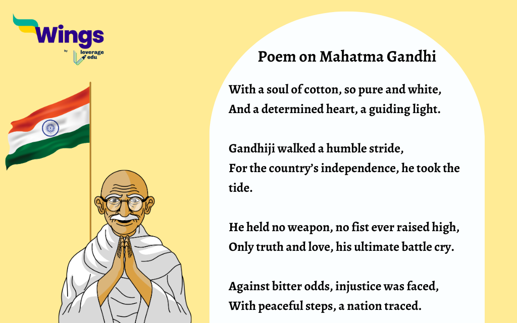 Short Inspiring Poem on Mahatma Gandhi in English