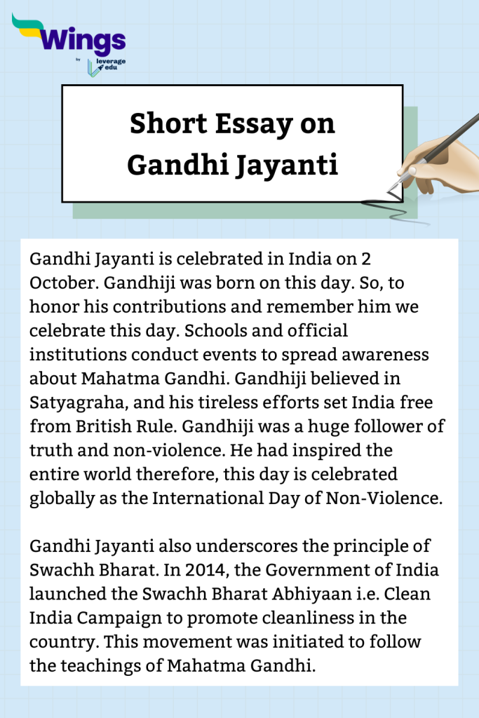 Gandhi Jayanti essay in English