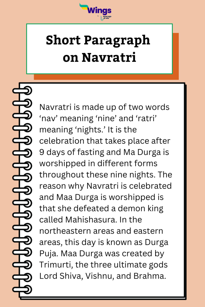 Navratri Short Paragraph