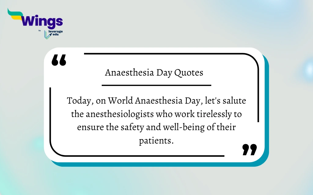 Anaesthesia Day Quotes