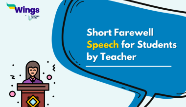 Short Farewell Speech for Students by Teacher