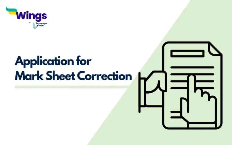 Application for Mark Sheet Correction