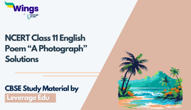 NCERT Class 11 English Poem A Photograph Solutions