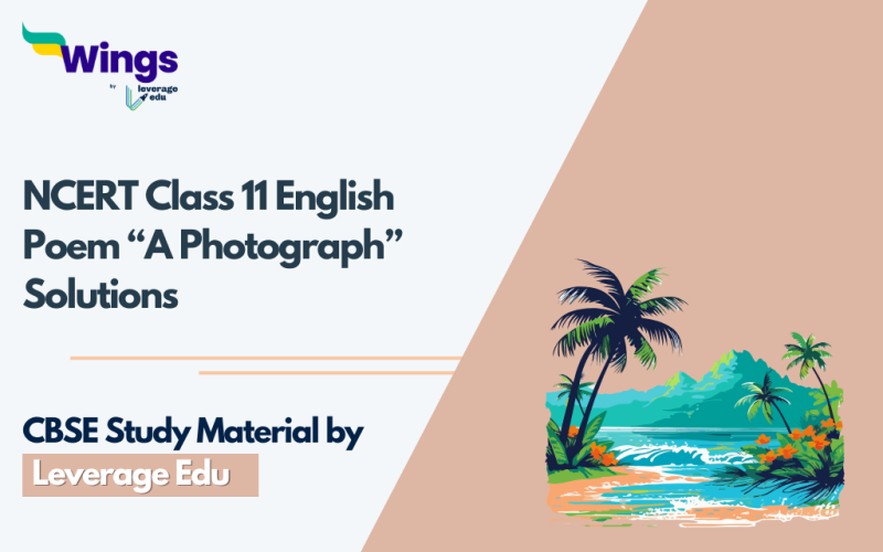 NCERT Class 11 English Poem A Photograph Solutions