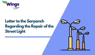 Letter to The Sarpanch Regarding The Repair of The Street Light